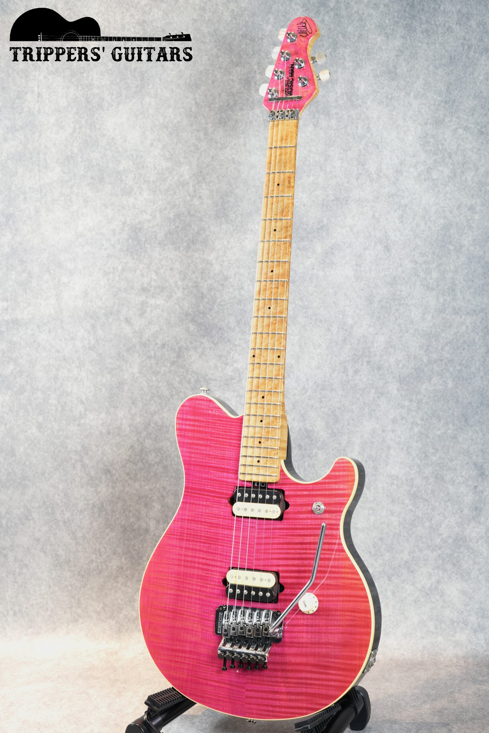 Music Man EVH Signature Translucent Pink (1992) - Trippers' Guitars